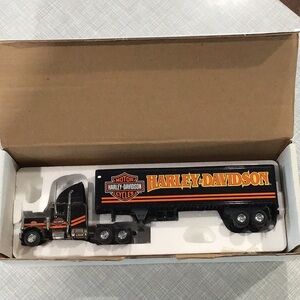 Harley-Davidson Black and Orange Toy Truck